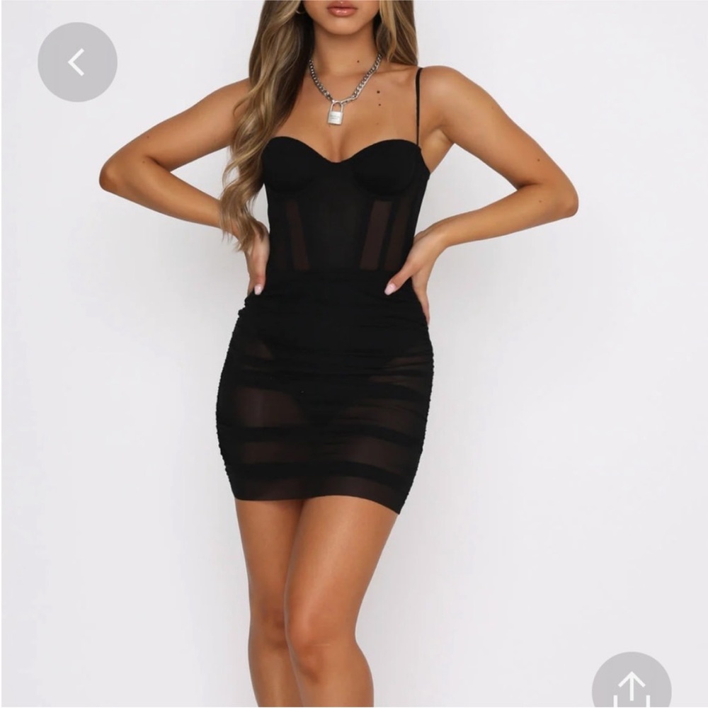 White fox Model Behaviour Mini dress